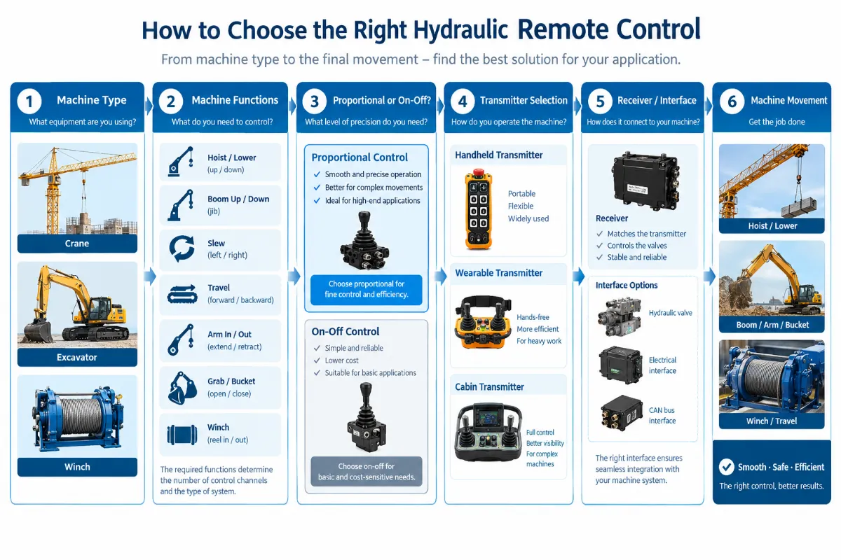 How to select a joystick remote control for cranes excavators and winches