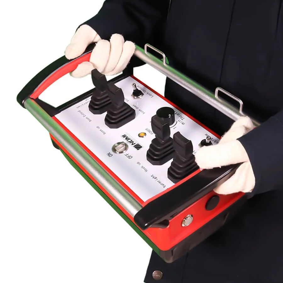 Industrial wireless joystick remote controller for proportional hydraulic machinery functions
